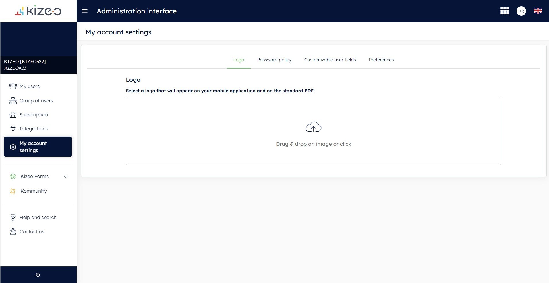 my account settings