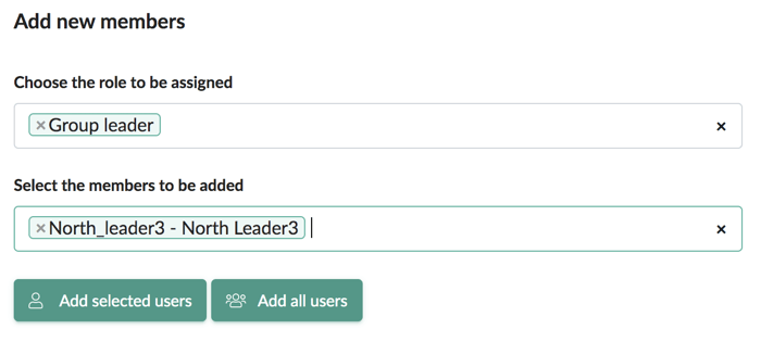Manually assign a group leader to a group.