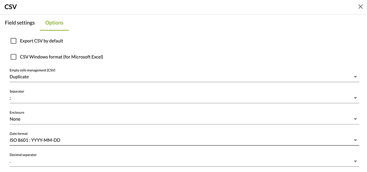 Introduction to the various options for the CSV format