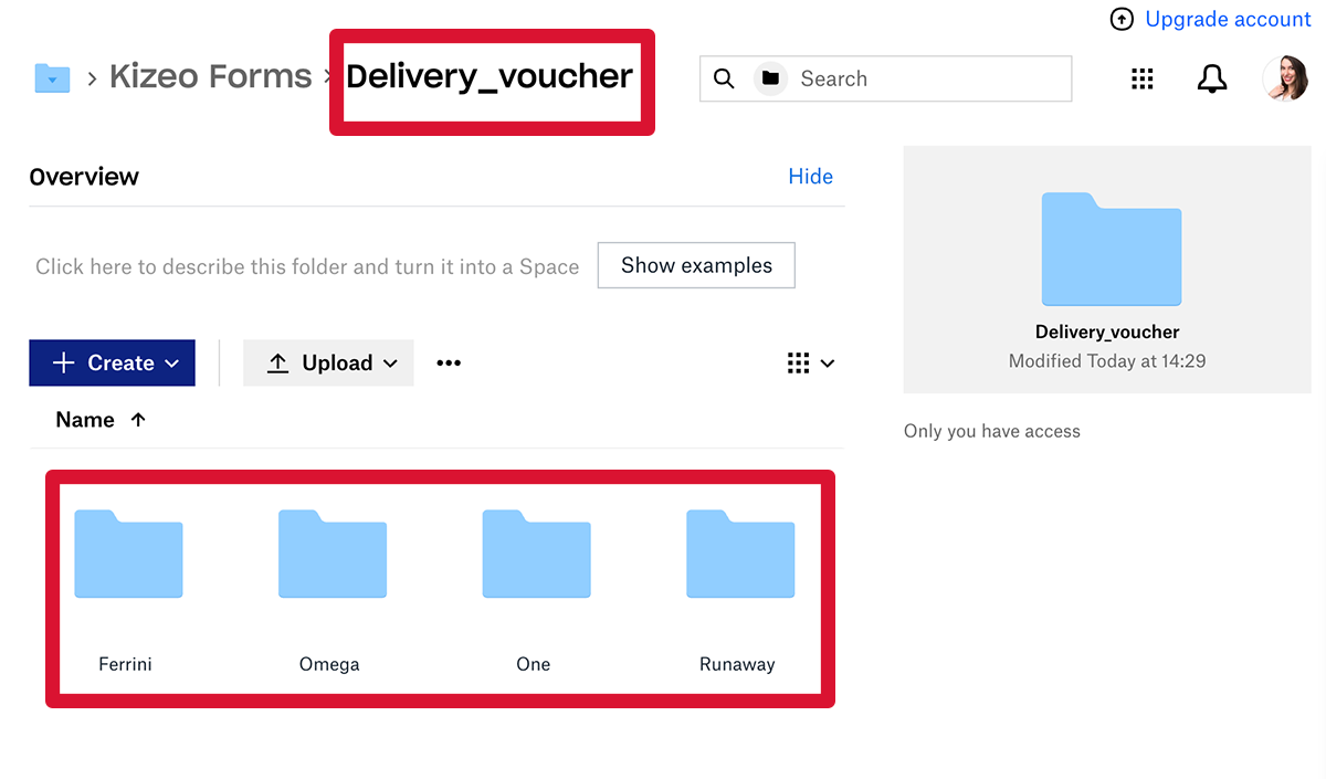 How to store and organize your custom reports within your Dropbox account