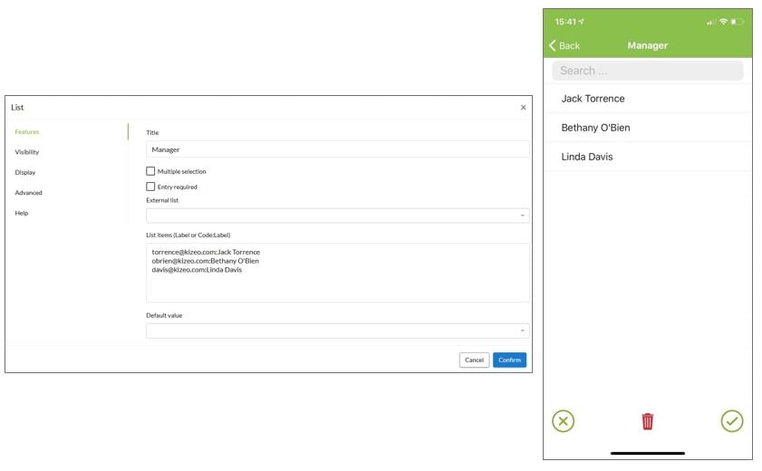 With a list or choice field With a list or choice field