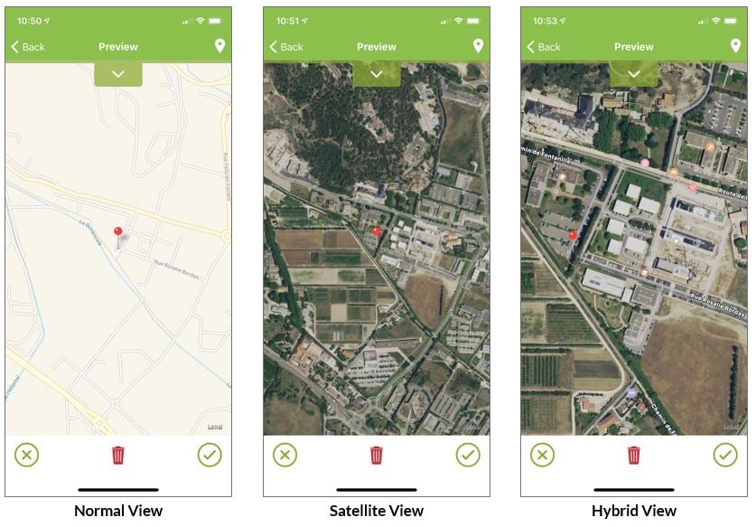 map view type on your mobile map view type on your mobile