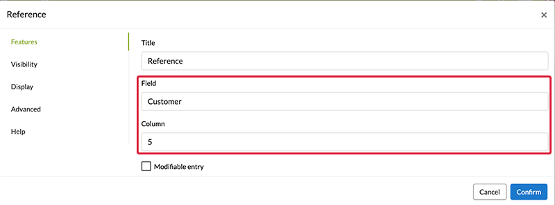 Repeat the operation for each of the columns that are present in your document