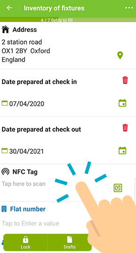 Place your device close to the NFC Tag