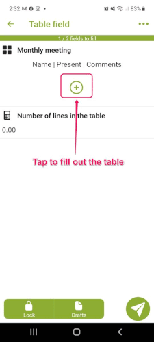 Table element