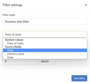 dynamic date filter